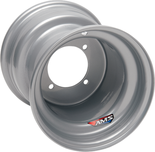 Ams Steel Wheel - Rear - Chrome - 9X9 - 4/110 - 3+6 9913-697