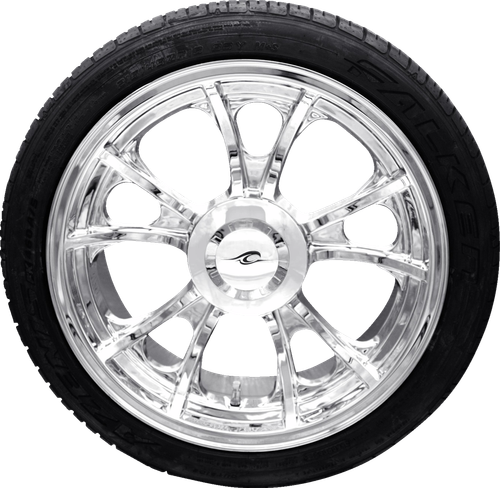 Coastal Moto Largo 3D Rear Wheel - Black (18") | Falken Tire (215/45Zr18) - Trike PKG-LGO-187T-SB