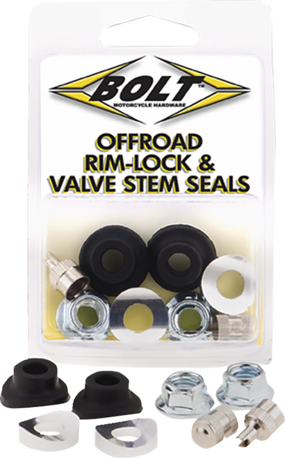Bolt Rim Lock/Valve Stem/Seal Kit - Black/Silver 2007-RVS