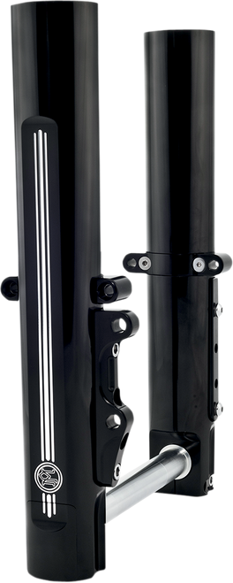 Performance Machine (Pm) Fork Leg Kit - Black - Lower - Single Disc - Contrast Cut - '14-'20 Fl 0208-2097-BM