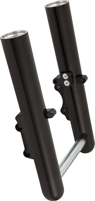 Arlen Ness Fork Legs - Black Anodized - Smooth - Dual Disc 40-528