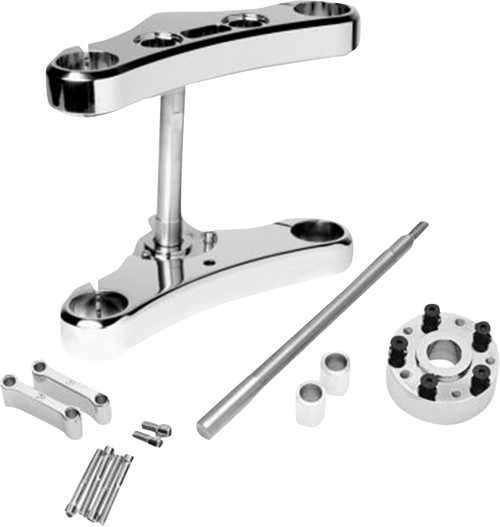 Accutronix Triple Tree Conversion Kit - 49 Mm - Black - 3° Rake - Elite Smooth TWD349-ESBK8