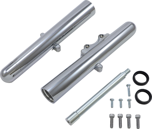 Arlen Ness Fork Legs - Chrome - Hot Legs - Custom Single Disc - Smooth - '08-'13 06-520