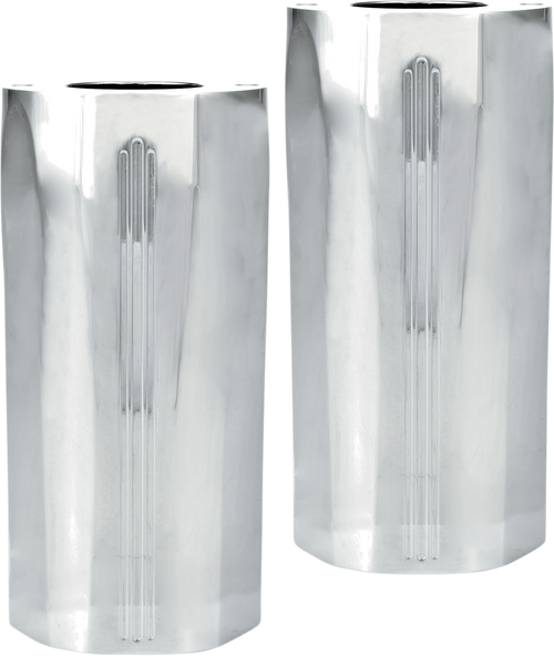 Performance Machine (Pm) Fork Slider Covers - Chrome - Tech 0208-2102-CH