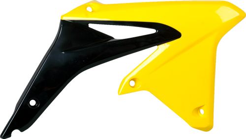 Polisport Radiator Cover - '01 Rm Yellow/Black - Rmz 450 8412500005