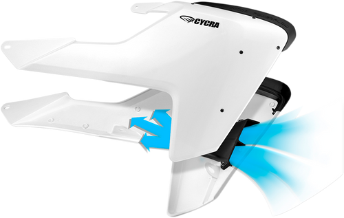 Cycra Radiator Shrouds - White 1CYC-1903-42