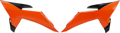 Ufo Radiator Covers - Orange/Black - Ktm KT05025#127