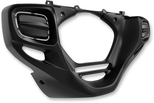 Show Chrome Lower Cowls - Black - Rectangular 52-908BK