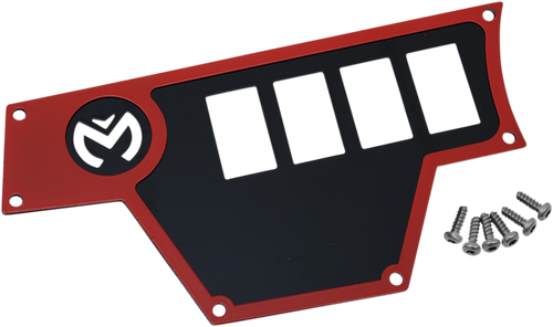 Moose Offroad Dash Plate - Large - Left - Red 100-4363-PU