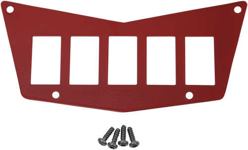 Moose Offroad Dash Plate - 5 Switch - Red 100-4383-PU