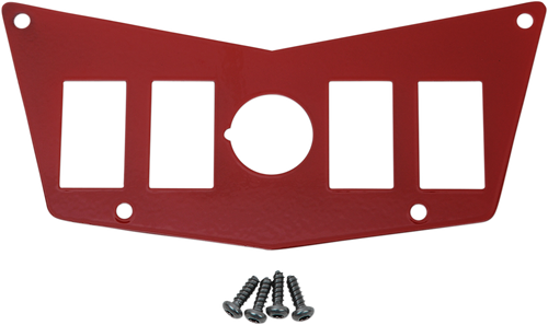 Moose Offroad Dash Plate - 4 Switch - Red 100-4393-PU