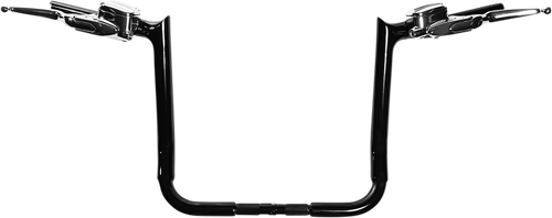 Fat Baggers Inc. 1-1/2" Ez Install Pointed Top Handlebar - 14" - Black 805014-B