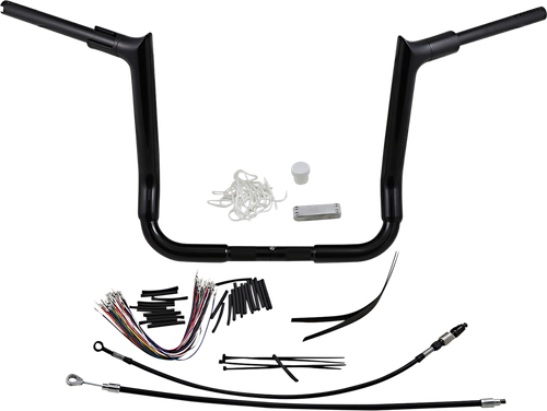 Fat Baggers Inc. 1-1/2" Ez Install Pointed Top Handlebar Kit - 14" - Black 809114-B