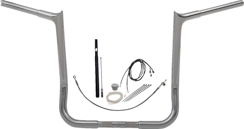 Fat Baggers Inc. 1-1/4" Ez Install Pointed Top Handlebar Kit - 16" - Chrome 919016