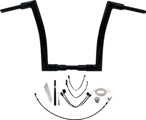 Fat Baggers Inc. 1-1/2" Ez Install Flat Top Handlebar Kit - 14" - Black 619614-B