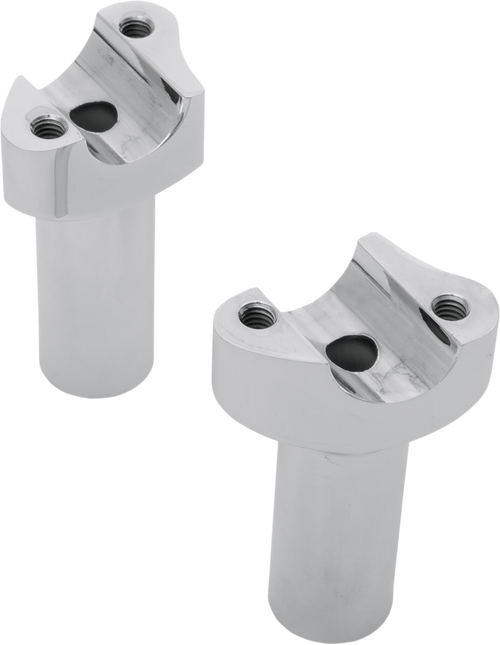Drag Specialties Forged Aluminum Handlebar Risers - Straight - 3-1/2" - Chrome 0602-0399