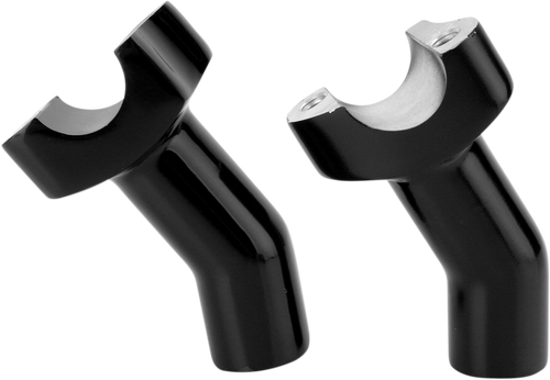 Drag Specialties Forged Aluminum Handlebar Risers - Pullback - 3-1/2" - Black 0602-0413