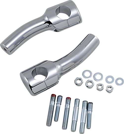 Drag Specialties Big Buffalo Handlebar Risers - Pullback - 5-1/2" - Chrome 0602-0469