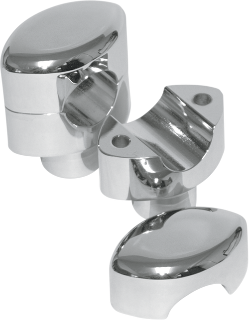 La Choppers Handlebar Risers For 1" Handlebars - Smooth - 1-1/2" - Chrome LA-7402-01