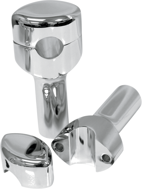 La Choppers Handlebar Risers For 1" Handlebars - Smooth - 4" - Chrome LA-7402-04
