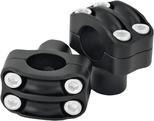 Rsd Nostalgia Handlebar Risers - Four-Bolt - 1-1/2" - Black Ops 0208-2050-SMB