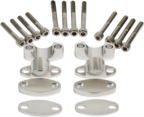 Emgo Aluminum Handlebar Riser Kit - 1-1/8" - Aluminum 23-09380