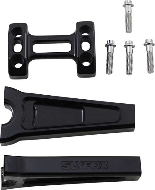 Slyfox Handlebar Riser Kit - Straight - 1" Clamping - 6" Rise - Black TM-SLY4