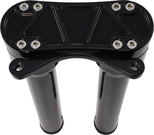 Accutronix Bandit Risers - Threaded - 12" - Gauge Mount - Black HR2212-MB