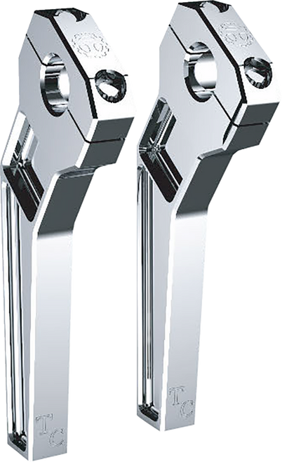 Todd'S Cycle Risers - Pullback - 1-1/8" Clamping - 8" Rise - Chrome TD-R22-08