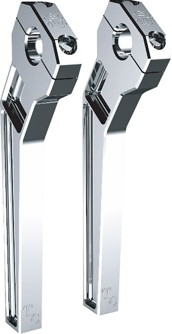Todd'S Cycle Risers - Pullback - 1-1/8" Clamping - 10" Rise - Chrome TD-R22-10
