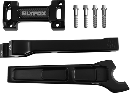 Slyfox Handlebar Riser Kit - Straight - 1-1/8" Clamping - 8" Rise - Black SF-1003-08-B