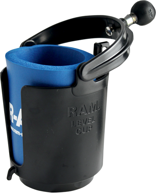 Ram Mounts Self-Leveling Cup Holder And Cozy With 1" Ball RAM-B-132BU