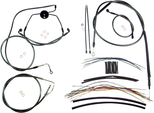 Magnum Shielding Black Pearl Designer Handlebar Installation Kit - 15"-17" - '08-'13 Flh 487312