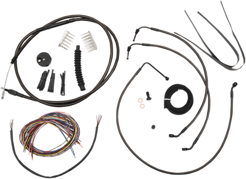 La Choppers Complete Midnight Braided Cable Kit - Mini Handlebars - '08-'13 Touring/Trike LA-8010KT2-08M