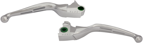 Drag Specialties Slotted Wide Blade Lever Set - Chrome 0610-1980