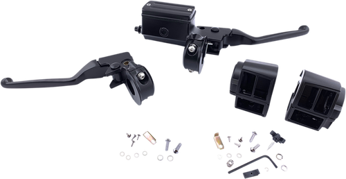 Drag Specialties Handlebar Control Kit - 5/8" Master Cylinder - Black 0610-2147