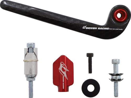 Driven Racing Trackday Lever Guard - Carbon Fiber - Clutch - Red DCTDLG-2-RD