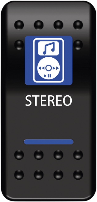 Moose Offroad Rocker Switch - Stereo STR-PWR