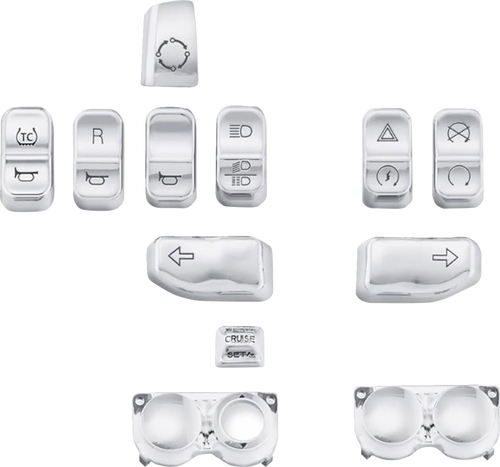 Drag Specialties Switch Cap Kit - Chrome 0616-0392