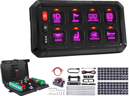 Moose Offroad Gang Switch Panel - 8 Position 90-100-PU