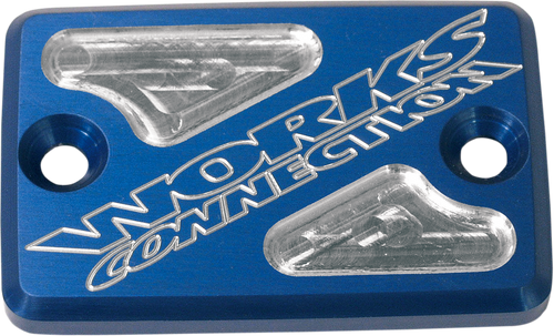 Works Connection Billet Front Brake Reservoir Cover For Atv - Blue 21-200