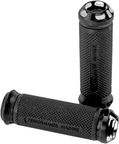 Performance Machine (Pm) Elite Apex Custom Grips - Tbw - Chrome 0063-2044-CH