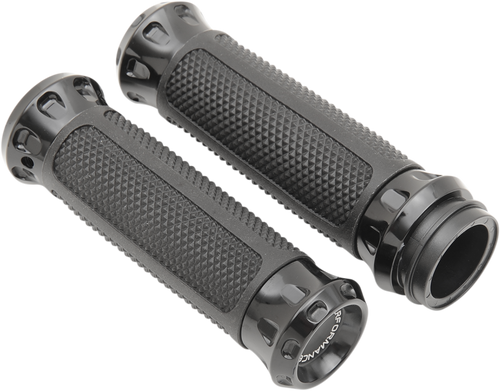 Performance Machine (Pm) Overdrive Custom Grips - Tbw - Black 0063-2082-B