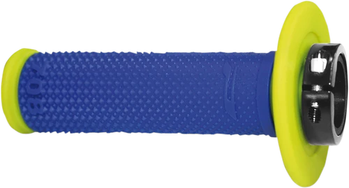 Pro Grip 708 Lock-On Grips - Fluorescent Yellow/Blue PA070800GFBL