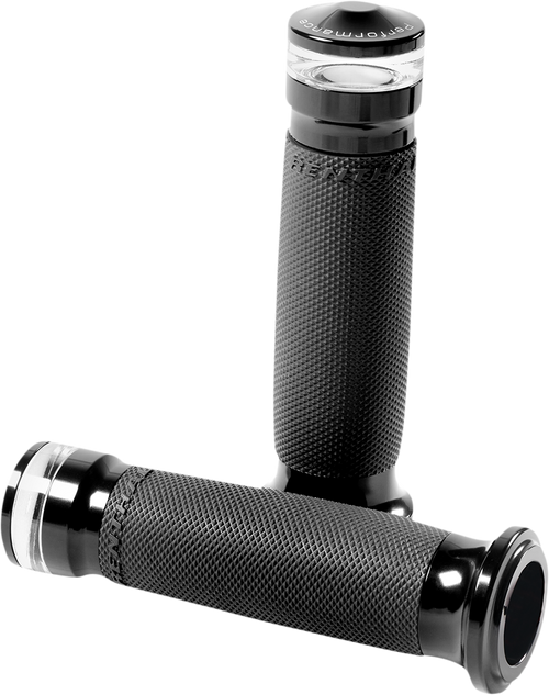 Performance Machine (Pm) Vision Series Contour Led Turn Signal Grips - Tbw - Black 0063-2100M-B