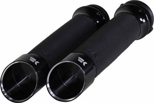 Khrome Werks Edge Grips - Air Cushion - Cable - Black 500250