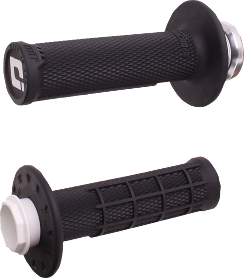 Odi Micro-X Half-Waffle V2 Lock-On Grips - Graphite/Silver H36MXH