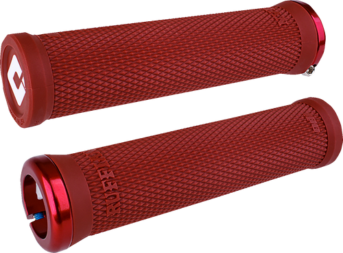 Odi Ruffian 2.1 Lock-On Grips - Pwc - Dark Red/Red L33RFDR-R