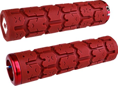 Odi Rogue 2.1 Lock-On Grips - Pwc - Dark Red/Red L33RGDR-R