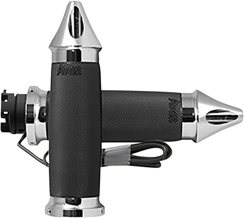 Avon Grips Heated Grips - Custom Contour - Spike - Indian - Chrome IN-S-CC-85-S-H